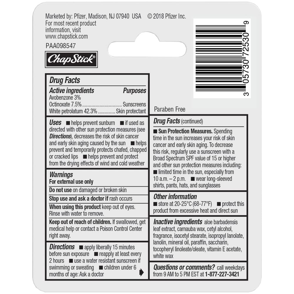 ChapStick Moisturizer SPF 15 Lip Balm