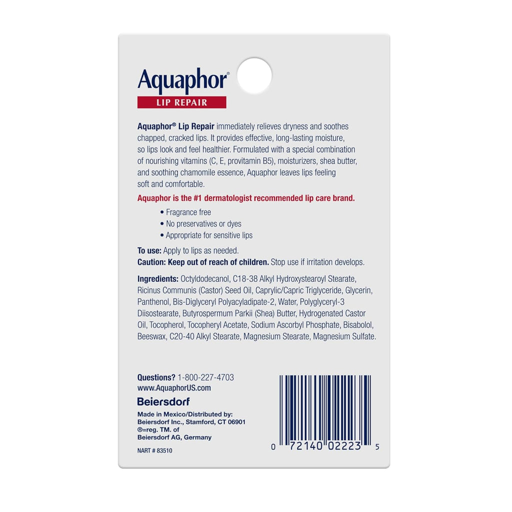 Aquaphor Lip Repair Ointment Pack