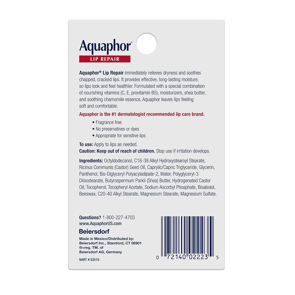 Aquaphor Lip Repair Ointment Pack